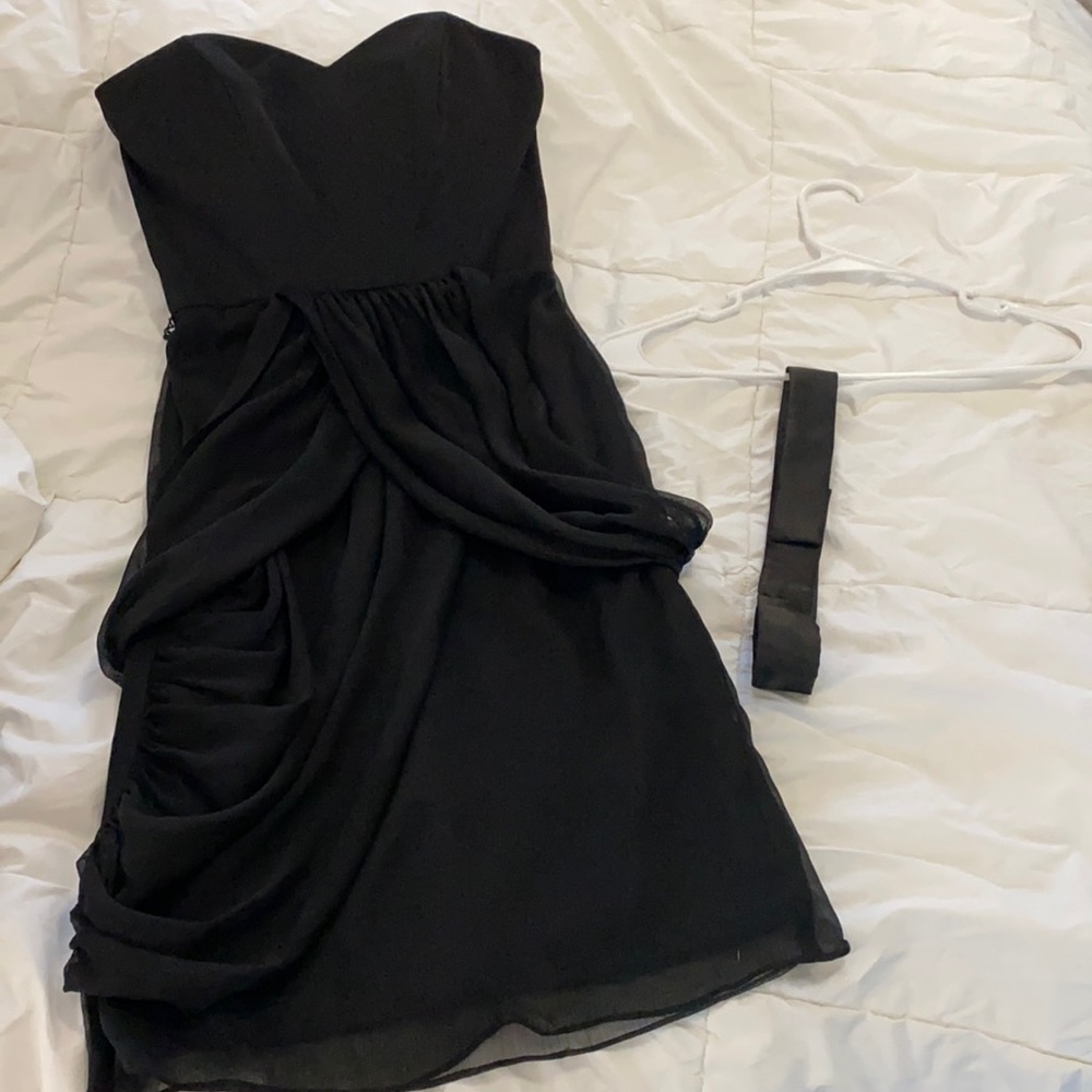 Size 2 Lela Rose Convertible Black Dress.